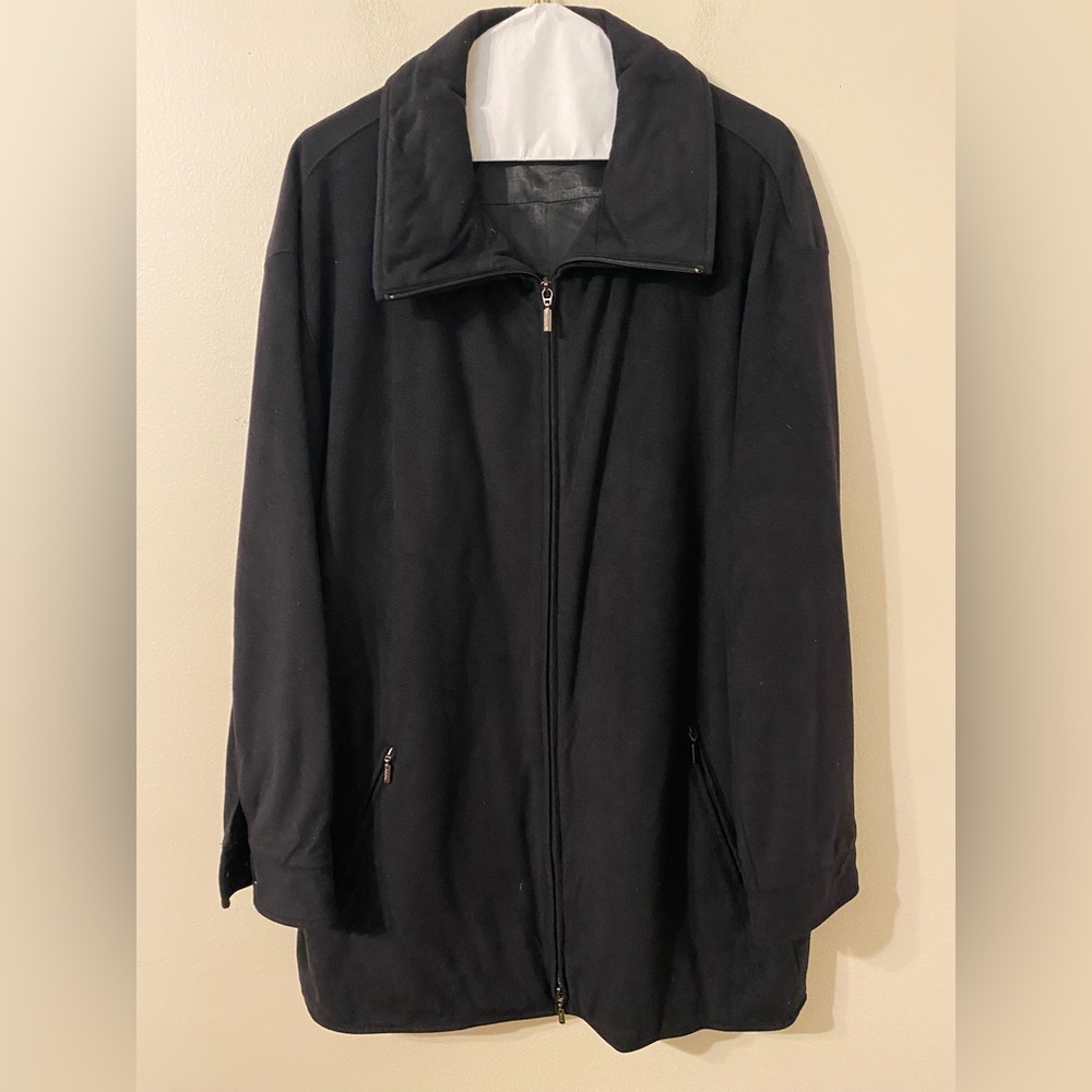 Armani Collezioni Black Faux Suede Giaccone Uomo Men’s Jacket Size 44